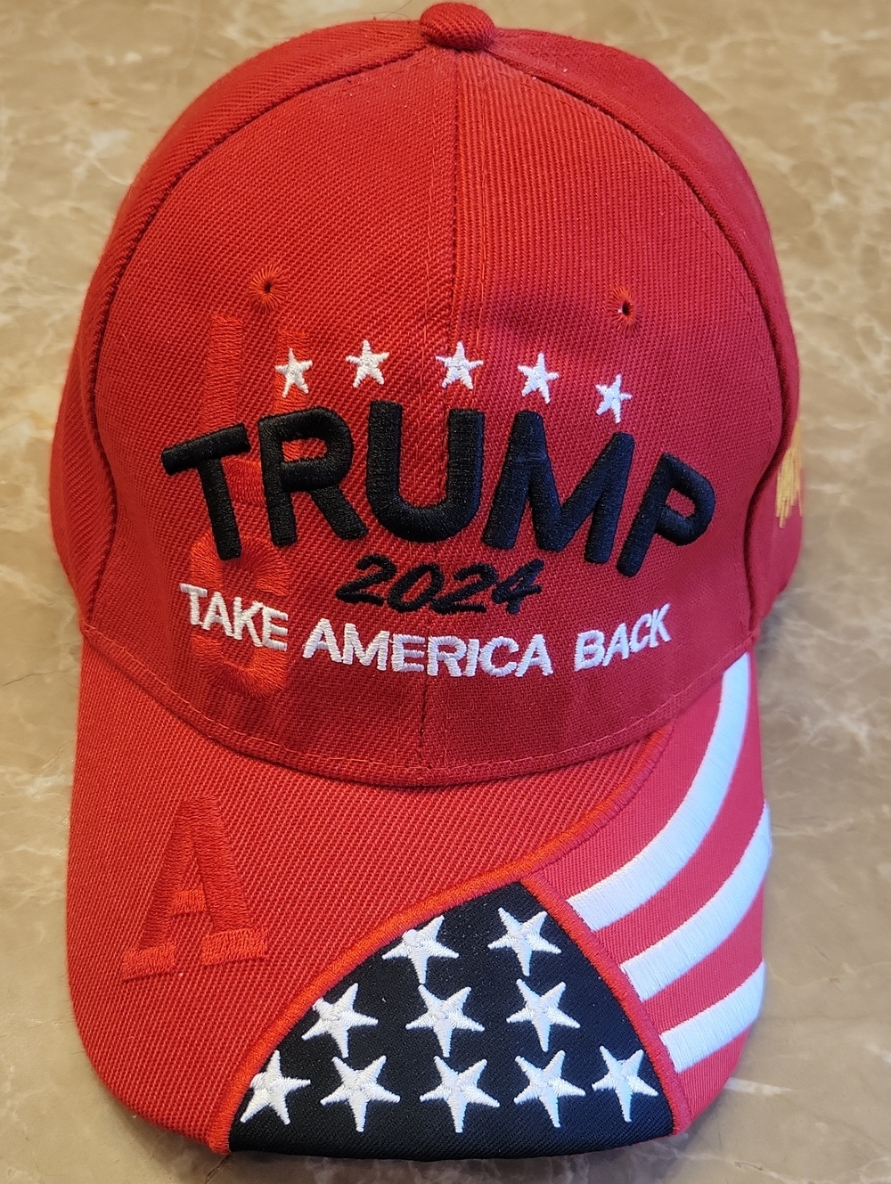 Trump 2024 Campaign Red Baseball Cap - Take America Back, OS